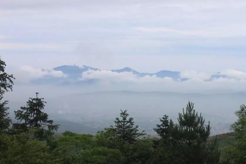 莲花石门山风景图图片